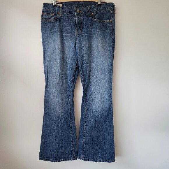 Abercrombie & Fitch Women's 1892 Button Fly Flare Jeans 90s/Y2K 10S - Picture 1 of 5